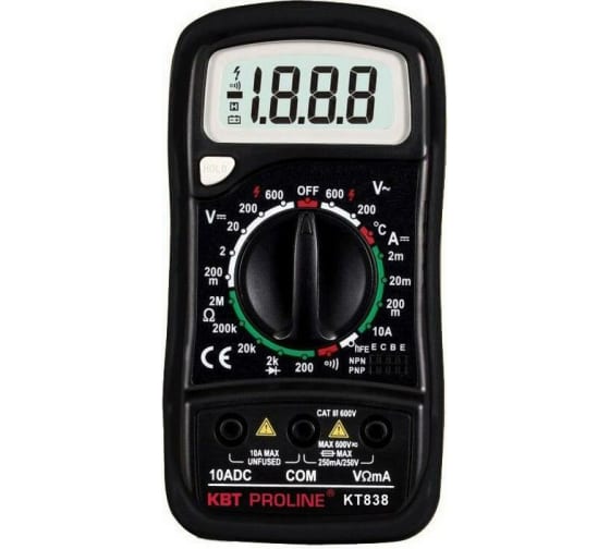 Мультиметр цифровой KT 838 "PROLINE" (КВТ)