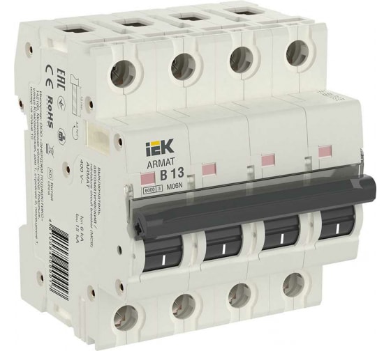 Авт. выкл. M06N 4P 50А 6,0кА х-ка В ARMAT