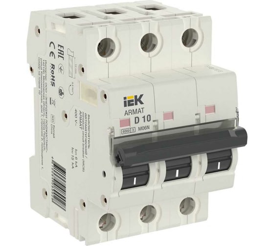 Авт. выкл. M06N 3P 10А 6,0кА х-ка В ARMAT