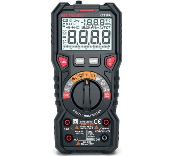 Мультиметр цифровой KT 118A "PROLINE" (КВТ)