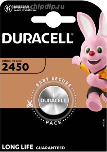 Батарейка Duracell CR2450-1BL (2/20/200)