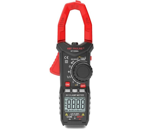 Токовые клещи цифровые KT 208A "PROLINE" (КВТ)