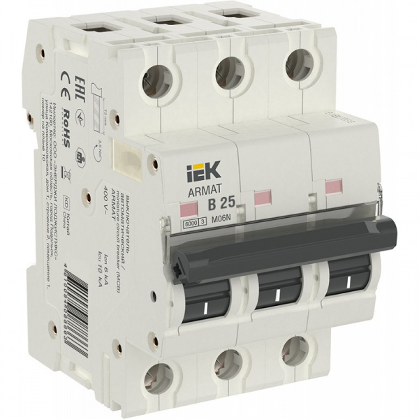 Авт. выкл. M06N 3P 25А 6,0кА х-ка В ARMAT