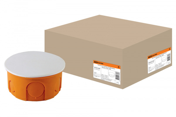 Коробка распаячная СП D80х40мм, крышка, IP20, TDM (175шт)