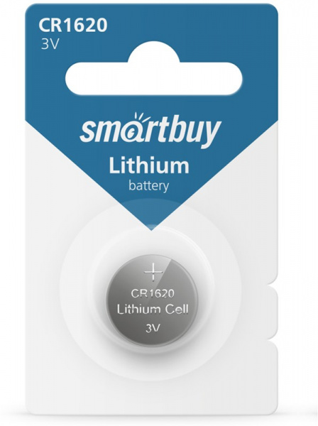 Батарейка Smartbuy CR1620-1BL литиевая (12/720)