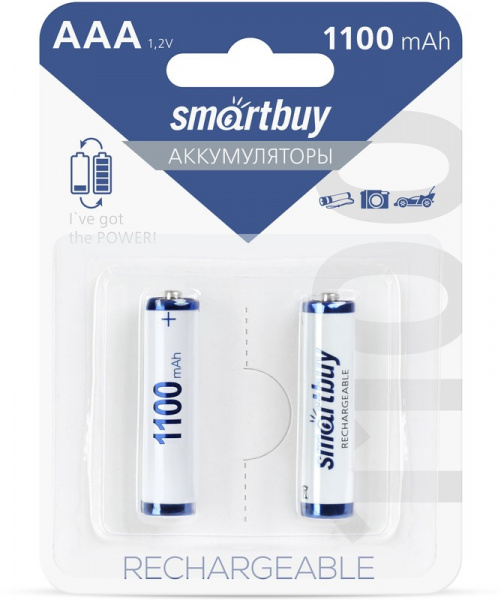 Аккумуляторная батарея Smartbuy HR03-2BL (ААА) 1100 mAh NiMh (24/240)